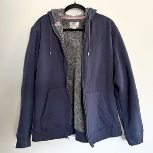 Lands' End Men's Serious Sweats Full Zip Sherpa Fleece Hoodie